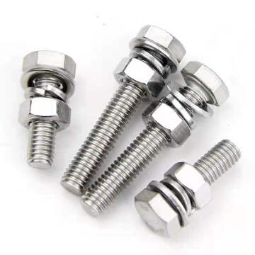 Factory Suppiler Steel material hex head bolts and nuts 4.8 8.8 10.9 M6 M8 M10 fastener galvanzied din933 din931 bolts and nuts